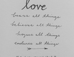 love believes all things